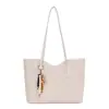 Bolsa de mão diária simples de grande capacidade para mulheres, bolsa de ombro popular, bolsa de mão de moda trançada estilosa, bolsa de antebraço