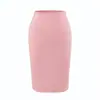 Jaqueta cardigan curta acinturada combinada com um top de alcinha, conjunto de verão feminino com saia justa, conjunto de três peças rosa