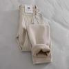 Exportación Comercio Exterior Arroz Jeans Blancos Mujer Otoño e Invierno 2021 Cortos Nueve Puntos Cintura Alta Felpa Engrosado Adelgazante