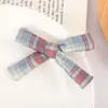 Tecido Melade Outono e Inverno Laço DIY Grampo de Cabelo Versátil Acessório de Cabelo para Menina Presilha Bico de Pato Franja