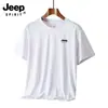 Jeep Spirit Jeep Deportes al Aire Libre Seda de Hielo Ropa de Secado Rápido Camiseta de Manga Corta de Verano para Hombre Correr Ejercicio Transpirable