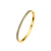 Joyería de moda europea y americana de comercio exterior, pulsera de acero inoxidable con cierre dorado para mujer, versión estrecha, pulsera de acero de titanio.