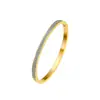 Pulsera de Acero de Titanio con Esmalte para Mujer, Lujo Accesible, Baño de Oro de 18K de Gama Alta, Pulsera de Acero Inoxidable Europea y Americana para Mujer, No se Desvanece