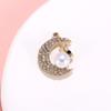 Pingente Coelho da Lua Acessórios Strass Pérola Pingente Pequeno DIY Acessórios de Joalheria de Liga DIY Pulseira Roupa Colar