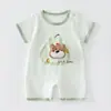 Mameluco de Bebé de Tencel Verano Delgado de Manga Corta Mono Clase A para Bebés de Pocos Meses Traje de Gateo de Manga Corta de Verano Ropa para Aire Acondicionado