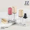 Envase de Plástico Asimétrico para Labial Líquido Jinze Order Square con Anillo Mediano