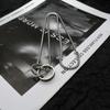 Collar de anillo para hombre, doble anillo, acero de titanio, sin color, de alta gama, combina con todo, cadena para el sudor, accesorios sencillos de hip-hop para mujer, joyería
