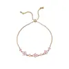 Pulsera de flor de trébol de circón para mujer, única, simple, a la moda, de lujo ligero, sensación de alta gama, joyería de diseño de nicho