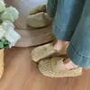 Primer Encuentro Temporada Camelia Francesa Zapatos Peludos Cómodos sin Cordones para Mujer Otoño/Invierno Mocasines con Forro de Terciopelo Suela Suave Zapatos para Conducir
