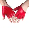 Guantes de Rendimiento para Hombres y Mujeres con Correas Largas de Cuerda y Remaches para Danza de Rendimiento Modelo Punk Pasarela Hip-Hop Cuero Nightclub Cos