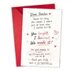 Set de Sobres para Tarjetas de Agradecimiento del Día del Maestro, Tarjeta de Agradecimiento para Maestro de Temporada de Graduación, Estilo Dibujado a Mano Sincero, Tarjeta de Regalo de Estudiante para Maestro
