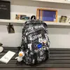 Mochila Estampada Nova Moda Transfronteiriça Simples para Ensino Fundamental e Médio Bolsa para Computador Mochila Escolar de Grande Capacidade Mochila de Estudante