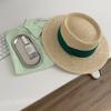 Celebridad de Internet Retro Sombrero de Copa Plano para Mujer Verano Vacaciones Junto al Mar Sombrilla Francés Plano Playa Protector Solar Sombrero de Paja Fresco
