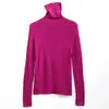 [No se aceptan devoluciones ni cambios en artículos con descuento] Suéter de punto de lana sin costuras de cuello alto para Otoño/Invierno, corte ajustado, que realza la figura y perfecto como capa base