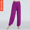 Nuevos pantalones de yoga transfronterizos de comercio exterior de modal para práctica deportiva pantalones para danza cuadrada holgados talla grande bombachos