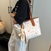 Nuevo Bolso de Moda para Mujer 2025 Nuevo Trendy Simple Color Contraste Impreso Bolso Tote Lindo Nicho Bolso de Hombro