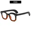 Moda Europea y Americana Gafas de Sol Cuadradas Nuevas con Tachuelas, Aspecto de Alta Gama, Protección UV, Versátiles para Fotografía Callejera