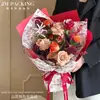 Comercio Exterior Transfronterizo Al por Mayor Impermeable Floristería Floral Regalo Materiales DIY Flores de Montaña y Pájaros Ramo de Flores Frescas Papel de Envoltura