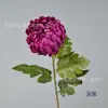 Rama Única de Crisantemo Rico, Crisantemo Simulado, Crisantemo que Abraza la Cabeza, Flor Artificial, Nuevo Adorno Floral de Chinoiserie de Pie para Sala de Estar en Casa, Fabricante de Flores de Seda