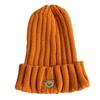 Gorro de punto con bordado de oso para niños, gorro de lana cálido de color liso, sencillo y bonito, para bebés y hombres, a la moda, para niños y niñas