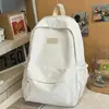 Mochila Nova Cor Sólida Fresca Estilo Japonês para Alunos do Ensino Fundamental, Médio e Universitário, Mochila de Campus Nicho, Mochila Feminina Simples