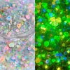 Paquete de Materiales para Joyería Hecha a Mano DIY de Cuentas de Burbujas Mixtas Luminosas Material de Relleno Bola Hecha a Mano Cáñamo de Flujo Bola Ruidosa Pegamento