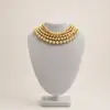 Moda Europea y Americana Exagerado Collar de Cuentas Ccb Multicapa Cadena para Clavícula Apilada de Cinco Capas Gargantilla Personalizada