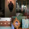 Talla de Madera Dongyang Madera Maciza Estilo Europeo Cabeza de Puerta de Madera Flor Redonda Calcomanía Decorativa Marco de Espejo de Puerta Flor de Madera Fondo Ovalado Adorno Relieve