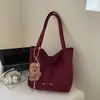Bolso Tote Vintage Texturizado de Gama Alta para Mujer, Tendencia Otoño 2025, Gran Capacidad, Lujo Ligero, Casual, de Hombro/Debajo del Brazo