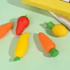 Borrador de fruta creativo extragrande, borrador de zanahoria de dibujos animados lindo para niños, sin residuos, borrador no tóxico para estudiantes de primaria y jardín de infantes