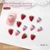 Joyería para Uñas Artísticas de Frutas Nuevas Transfronteriza Manzana Roja Rodajas de Fresa Resina Blanqueadora Linda Decoración para Accesorios de Uñas