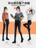 Leggings plus size femininos 100kg para primavera e outono, calças pretas elásticas de cintura alta para uso ao ar livre, calças lápis forradas com fleece de inverno