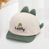 Boné infantil de dinossauro fofo com aba curva, proteção solar, aba macia, para bebês de 1 a 3 anos, chapéu infantil de aba curta macia