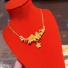 Nuevo Collar de Brocado de Flores Cadena Ligera de Lujo para Clavícula de Flor Joyería de Boda Esmerilada para Mujer Accesorios de Alta Gama Versátiles