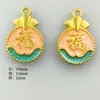 Acessórios DIY Dourados Antigos Banhados a Ouro Pulseira Ruyi Fu Pingente de Colar Acessórios que Preservam a Cor Joias Fu Shun Fu Ruyi