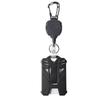 Clip de Cable de Acero con Hebilla de Fácil Tracción para Montañismo al Aire Libre, Insignia, Clip para Cinturón Trasero, Llavero Retráctil Automático, Portatarjetas
