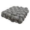 Cojín nórdico simple de color sólido de licra, cuadrado, trenzado, para silla, respaldo de sofá, almohada de felpa, cojín decorativo para ventana salediza