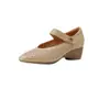 Sapatos femininos Mary Jane 2026 verão novo estilo salto plataforma vazado retrô confortável sola macia sapatos de mãe leve sapatos de salto baixo rasos
