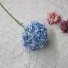 Flor artificial flor de hortensia encriptada individual arreglo floral de boda con fondo de lugar flor de seda suave tienda mayorista decoración interior
