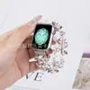 Correa de Flor de Aleación y Cristal para Apple Watch Apple watch678se Generación Nueva en stock