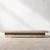 Sofá de Madera Maciza para Exterior Patio Jardín Villa B&B Muebles Impermeable Protección Solar Aire Libre Anticorrosión Teca Sofá de Hotel