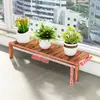 Plataforma Ampliada en el Borde del Alféizar de la Ventana del Balcón, Soporte para Flores, Estante de Piso de Madera Maciza de una Sola Capa Ampliado, Estante de Almacenamiento con Patas Altas y Bajas