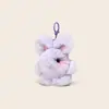 Pelo de Conejo Piel Genuina Conejo de Orejas Paradas Colgante de Peluche con Textura Suave, Juguete de Piel, Colgante para Bolso, Llavero Exquisito