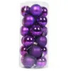 Decoração de Natal 3/4/6/8cm 24 Peças Bolas de Natal Enfeites de Natal Bolas Brilhantes de Barril Bolas Plásticas Galvanizadas