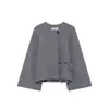Para Comércio Exterior Transfronteiriço Europeu e Americano Roupas Femininas Aliexpress Mais Vendidas Outono Minimalista Versátil Cinza Cardigã de Tricô