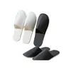 Pantuflas desechables de hotel hechas de tela no tejida para uso doméstico, hostelería, casas de huéspedes, habitaciones de hotel, viajes, engrosadas, tamaño grande, antideslizantes, venta al por mayor