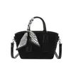 Moda Coreana Bolso Sencillo de Color Sólido Nuevo Estilo de Moda para Mujer Bolso Versátil de Hombro/Axila Bolso Tote Tipo Cubo