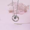 Estilo coreano simples círculo de água gota de água brilho diamante colar feminino elegante elegante clavícula corrente pingente namorada estudante mori joias