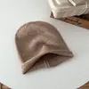 Gorro de puxar feminino inverno novo quente gorro baotou gorro lua gorro frio com lã tricô gorro de pelo proteção para as orelhas