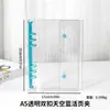 Envío Gratis Estilo Ins Cuaderno de Hojas Sueltas A5 PVC Doble Hebilla Diario Álbum de Tarjetas Cuaderno Libro Único Cubierta Transparente